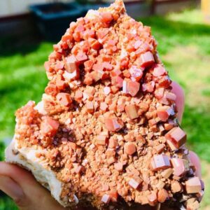 Vanadinite crystal cluster stone