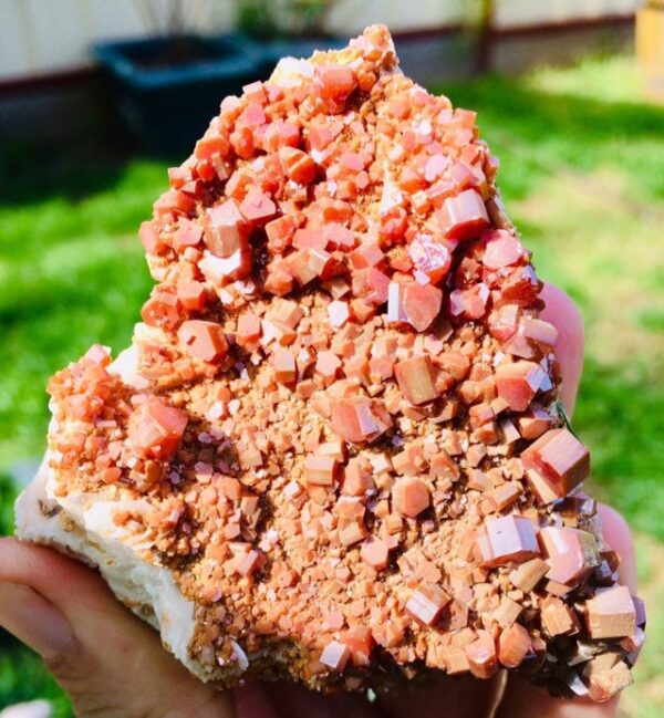 Vanadinite crystal cluster stone